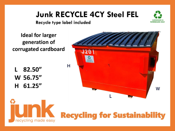 Junk RECYCLE 4CY Steel FEL for Corrugated Cardboard